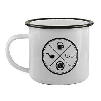 The Bachelor Rules, Κούπα εμαγιέ με μαύρο χείλος 360ml