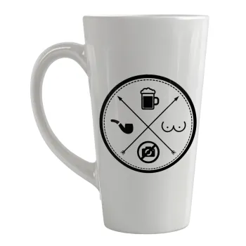 The Bachelor Rules, Κούπα κωνική Latte Μεγάλη, κεραμική, 450ml