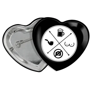 The Bachelor Rules, Κονκάρδα παραμάνα καρδιά (57x52mm)