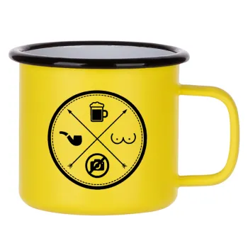 The Bachelor Rules, Metallic enamel MATT Yellow cup 360ml