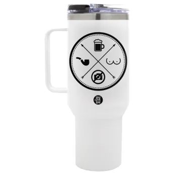 The Bachelor Rules, Mega Tumbler με καπάκι, διπλού τοιχώματος (θερμό) 1,2L