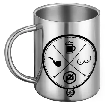 The Bachelor Rules, Ανοξείδωτη Μεταλλική Κούπα 450ml - Διπλού Τοιχώματος