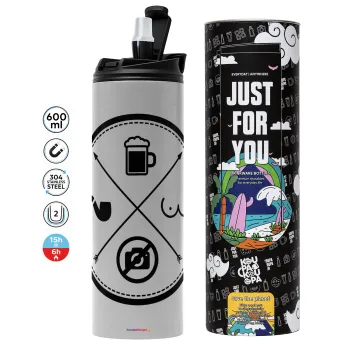 The Bachelor Rules, Tumbler stainless steel GREY 600ml