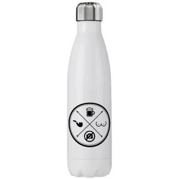 The Bachelor Rules, Μεταλλικό παγούρι θερμός (Stainless steel), διπλού τοιχώματος, 750ml