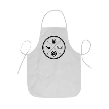 The Bachelor Rules, Ποδιά Σεφ ολόσωμη κοντή  Παιδική (44x62cm)