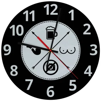 The Bachelor Rules, Ρολόι τοίχου γυάλινο (30cm)