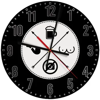 The Bachelor Rules, Ρολόι τοίχου ξύλινο (30cm)