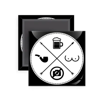 The Bachelor Rules, Μαγνητάκι ψυγείου τετράγωνο διάστασης 5x5cm