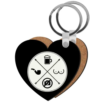 The Bachelor Rules, Μπρελόκ Ξύλινο καρδιά MDF