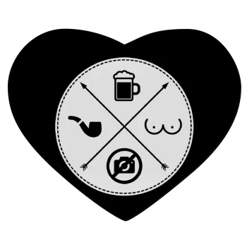 The Bachelor Rules, Mousepad καρδιά 23x20cm