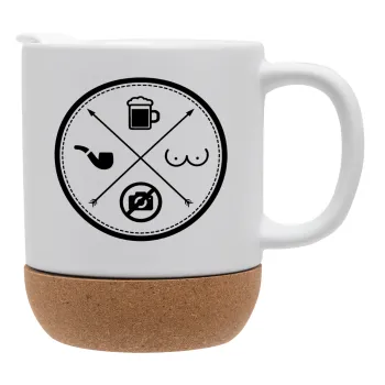 The Bachelor Rules, Ceramic coffee mug Cork (MAT), 330ml