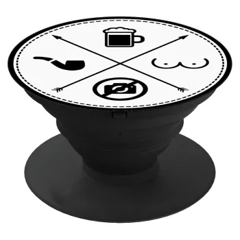 The Bachelor Rules, Phone Holders Stand  Black Hand-held Mobile Phone Holder