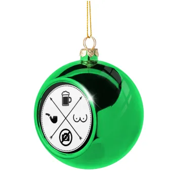 The Bachelor Rules, Green Christmas tree ornament ball 8cm