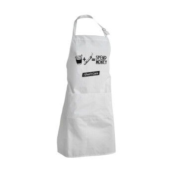 Spend Money, Adult Chef Apron (with sliders and 2 pockets)