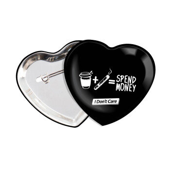 Spend Money, Κονκάρδα παραμάνα καρδιά (57x52mm)