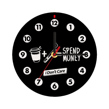Spend Money, Wooden wall clock (20cm)