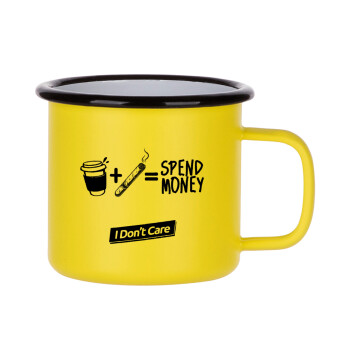 Spend Money, Κούπα Μεταλλική εμαγιέ ΜΑΤ Κίτρινη 360ml