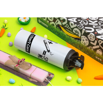 Spend Money, Πασχαλινή Λαμπάδα με Travel Tumbler θερμό με διπλό καπάκι (600ml, BPA free) & κερί αρωματικό πλακέ (30cm) (ΡΟΖ)