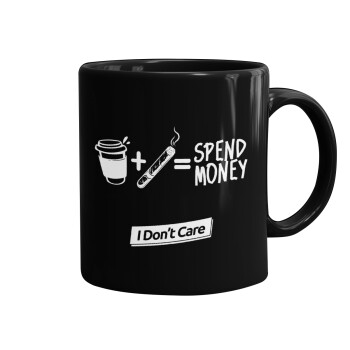 Spend Money, Mug black, ceramic, 330ml