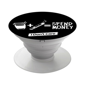 Spend Money, Pop Socket Λευκό Βάση Στήριξης Κινητού στο Χέρι