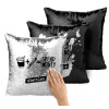 Μαξιλάρι καναπέ Μαγικό Μαύρο με πούλιες 40x40cm περιέχεται το γέμισμα
