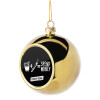 Golden Christmas tree ball ornament 8cm
