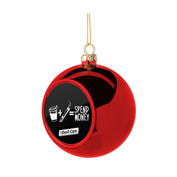 Spend Money, Χριστουγεννιάτικη μπάλα δένδρου Κόκκινη 8cm