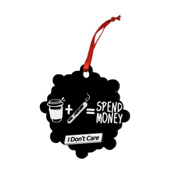 Spend Money, Christmas ornament snowflake wooden 7.5cm