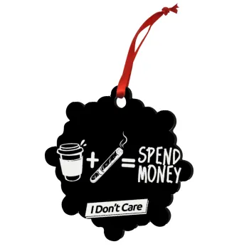 Spend Money, Στολίδι Χριστουγεννιάτικο στολίδι snowflake ξύλινο 7.5cm