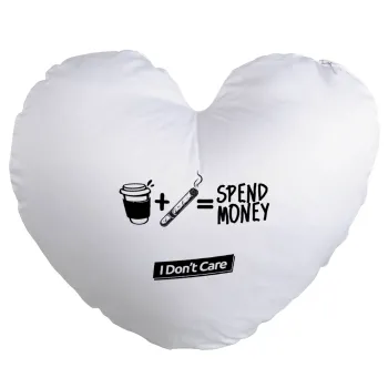 Spend Money, Μαξιλάρι καναπέ καρδιά 40x40cm περιέχεται το  γέμισμα