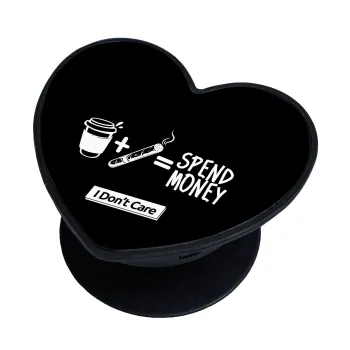 Spend Money, Phone Holders Stand  καρδιά Μαύρο Βάση Στήριξης Κινητού στο Χέρι