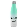 Μεταλλικό παγούρι θερμός Πράσινο/Λευκό (Stainless steel), διπλού τοιχώματος, 500ml