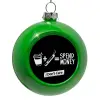 Green Christmas tree ornament bauble 8cm