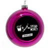 Purple Christmas tree ornament bauble 8cm