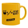 Ceramic coffee mug yellow, 330ml