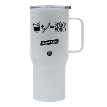 Spend Money, Mega Stainless steel Tumbler with lid, double wall 750L