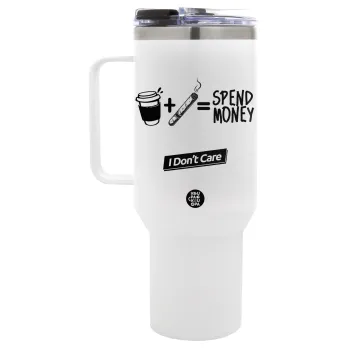 Spend Money, Mega Tumbler με καπάκι, διπλού τοιχώματος (θερμό) 1,2L