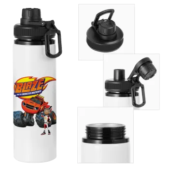 Ο Μπλέιζ και οι Φίλοι του, Μεταλλικό παγούρι νερού με καπάκι ασφαλείας, αλουμινίου 850ml