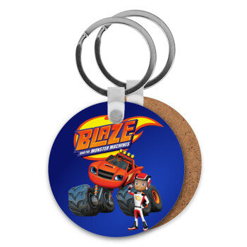 Ο Μπλέιζ και οι Φίλοι του, Μπρελόκ Ξύλινο στρογγυλό MDF Φ5cm