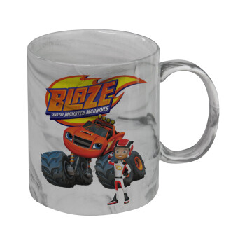 Ο Μπλέιζ και οι Φίλοι του, Κούπα κεραμική, marble style (μάρμαρο), 330ml