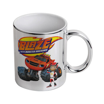 Ο Μπλέιζ και οι Φίλοι του, Κούπα κεραμική, ασημένια καθρέπτης, 330ml