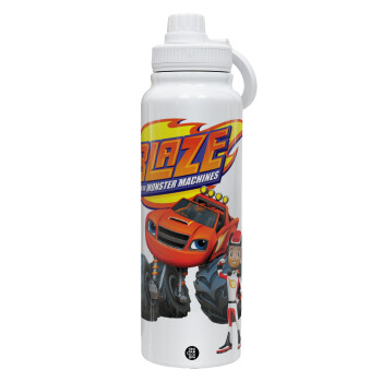 Ο Μπλέιζ και οι Φίλοι του, Θερμός 1L Ανοξείδωτο με Βάση Κινητού & Διπλά Τοιχώματα