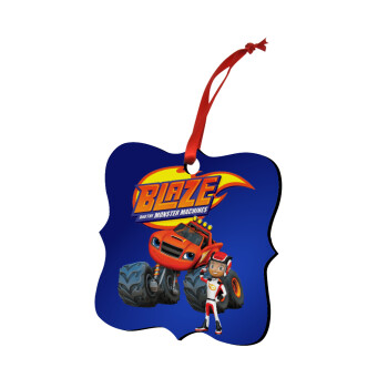 Ο Μπλέιζ και οι Φίλοι του, Christmas ornament polygon wooden 7.5cm