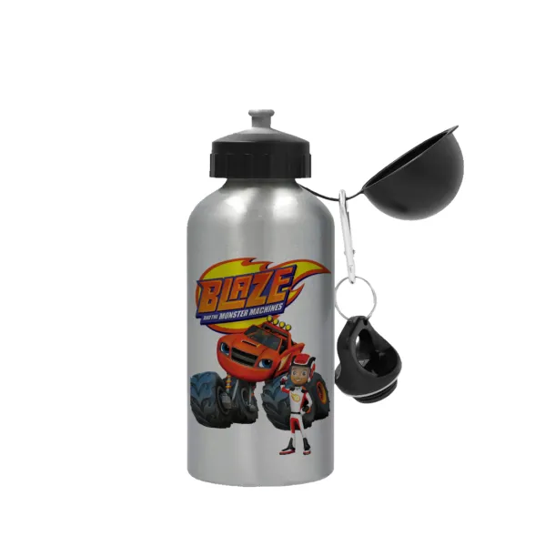 Ο Μπλέιζ και οι Φίλοι του — Metallic water jug, Silver, aluminum 500ml