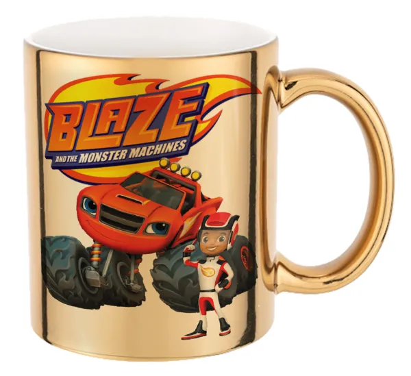 Ο Μπλέιζ και οι Φίλοι του — Mug ceramic, gold mirror, 330ml