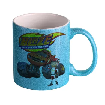 Ο Μπλέιζ και οι Φίλοι του, Κούπα Σιέλ Glitter που γυαλίζει, κεραμική, 330ml