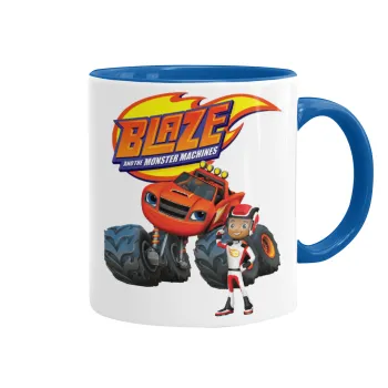 Ο Μπλέιζ και οι Φίλοι του, Κούπα χρωματιστή μπλε, κεραμική, 330ml