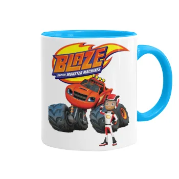 Ο Μπλέιζ και οι Φίλοι του, Mug colored light blue, ceramic, 330ml