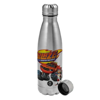 Ο Μπλέιζ και οι Φίλοι του, Metallic water bottle, stainless steel, 750ml