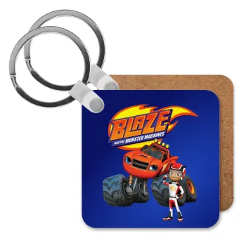 Ο Μπλέιζ και οι Φίλοι του, Μπρελόκ Ξύλινο τετράγωνο MDF